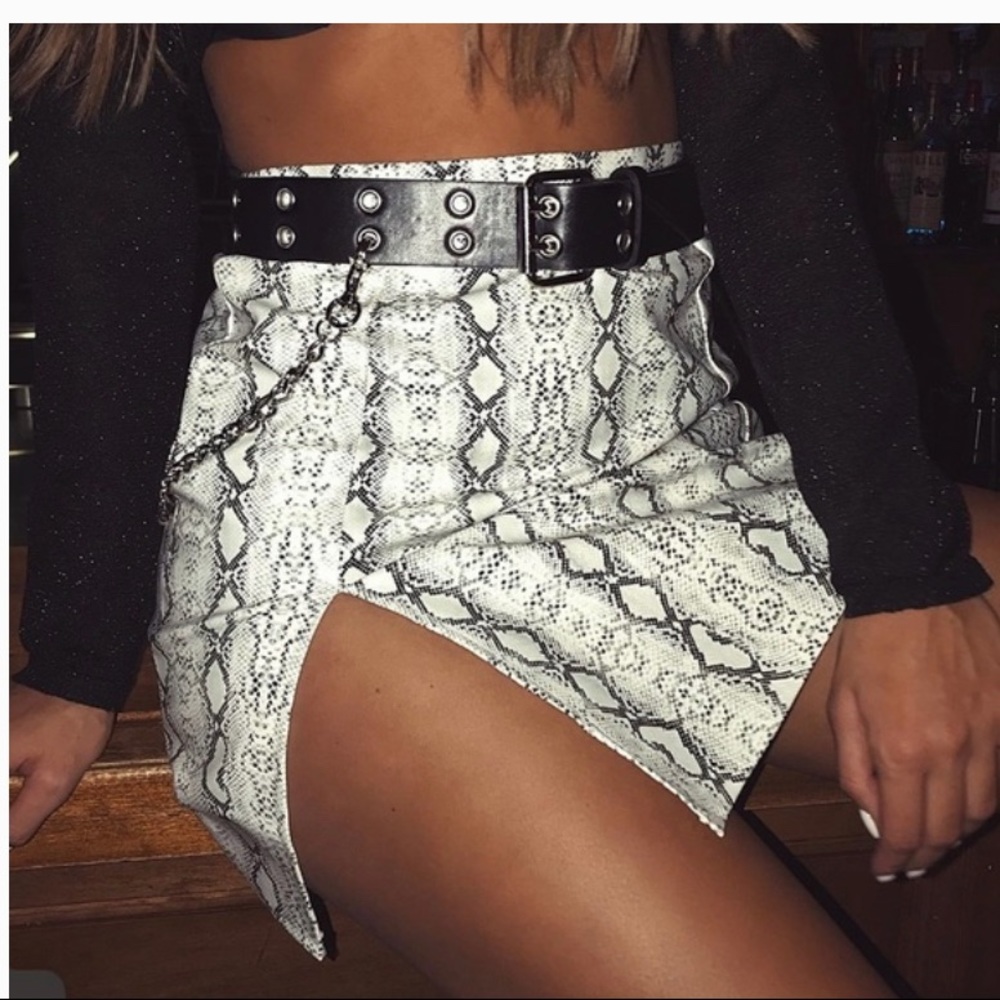Princess Polly Samira Snakeskin skirt
